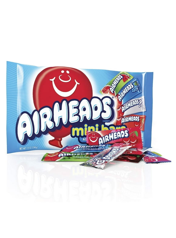 Airheads Candy Variety Bag, Individually Wrapped Assorted Fruit Mini Bars, 12 oz