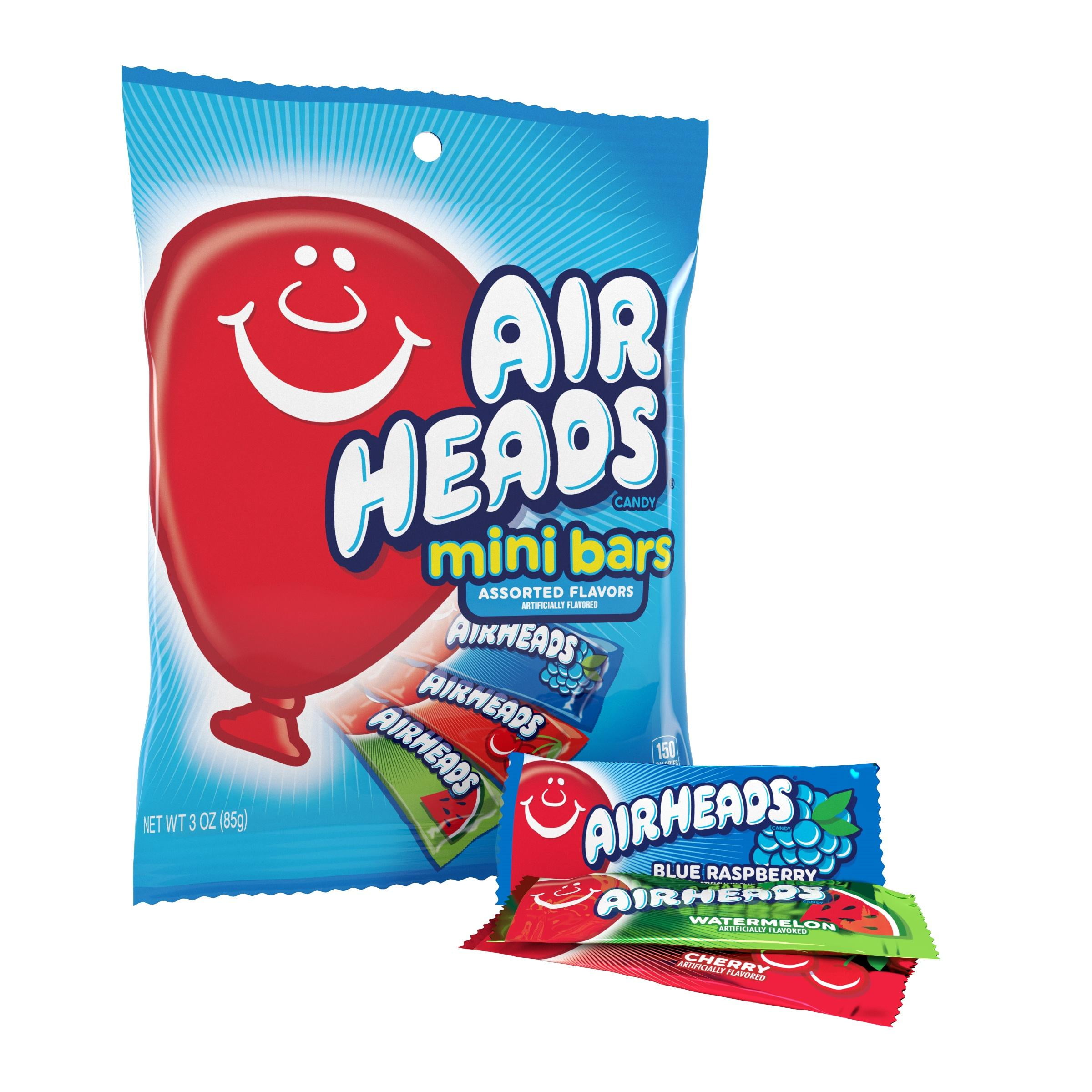 Airheads Candy Variety Bag, Individually Wrapped Assorted Fruit Mini Bars, Nut Free, 3 oz