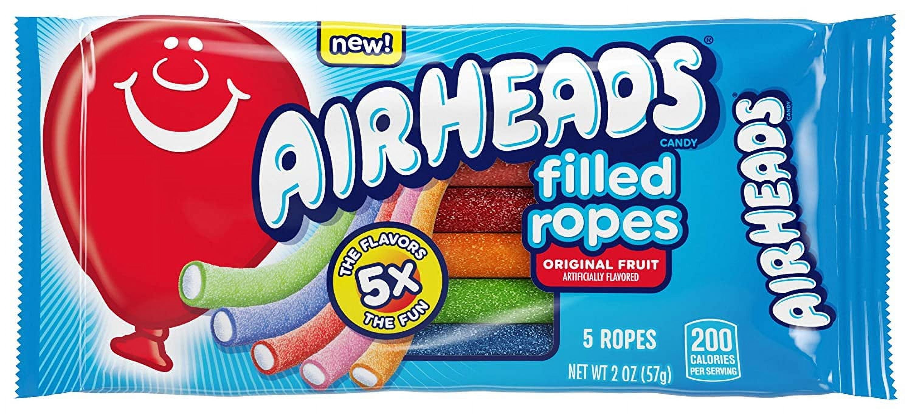 Airheads Fruit Flavored Filled Ropes 2 oz (Pack of 18)