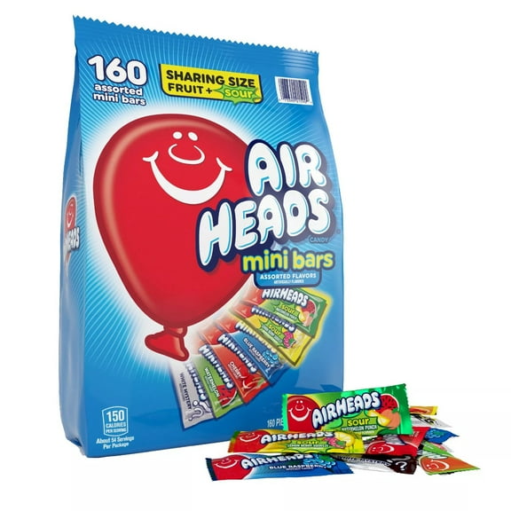 Airheads Mini Candy Bars, Variety Pack, 160 Pieces