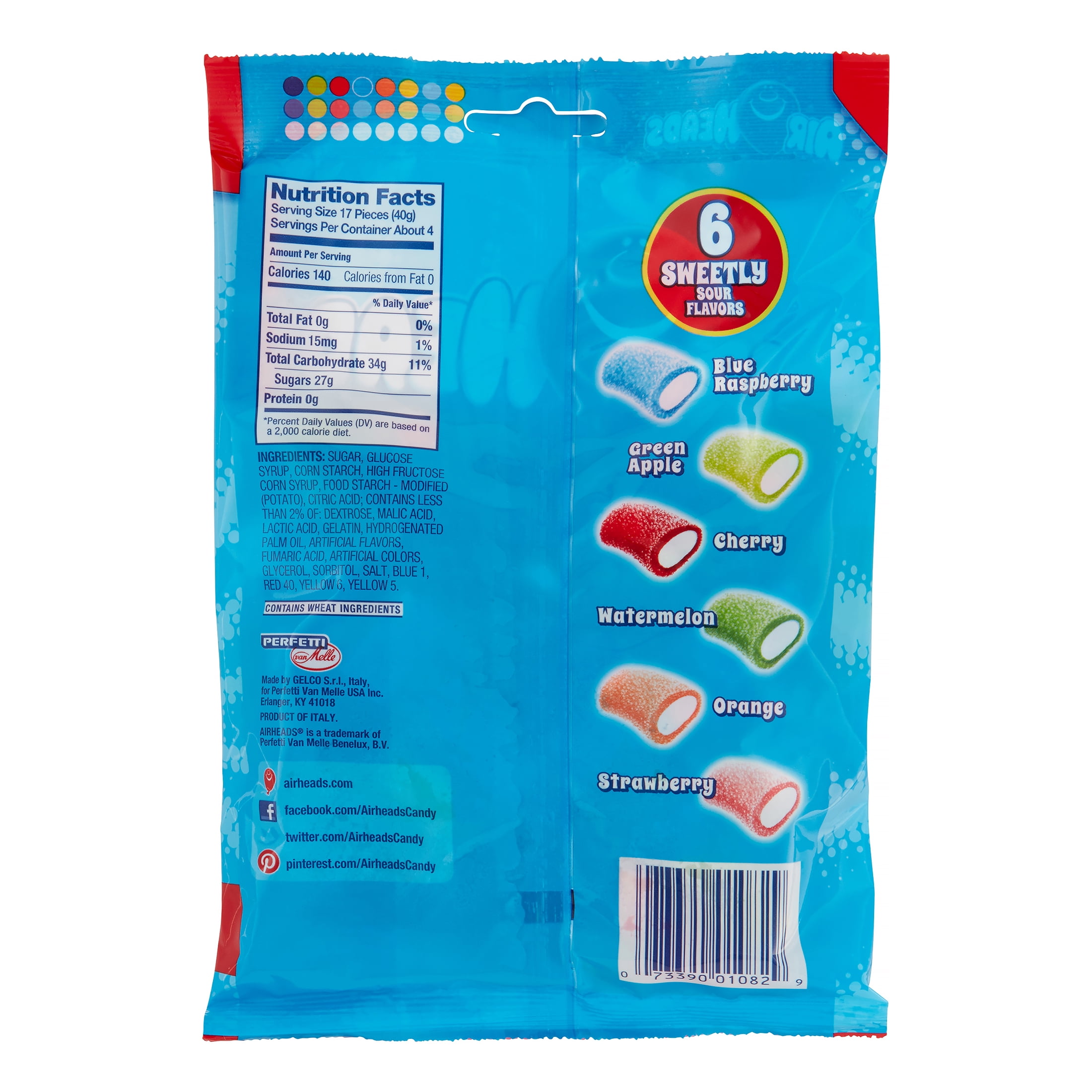Airheads, Soft Filled Bites Candy, 6 Oz
