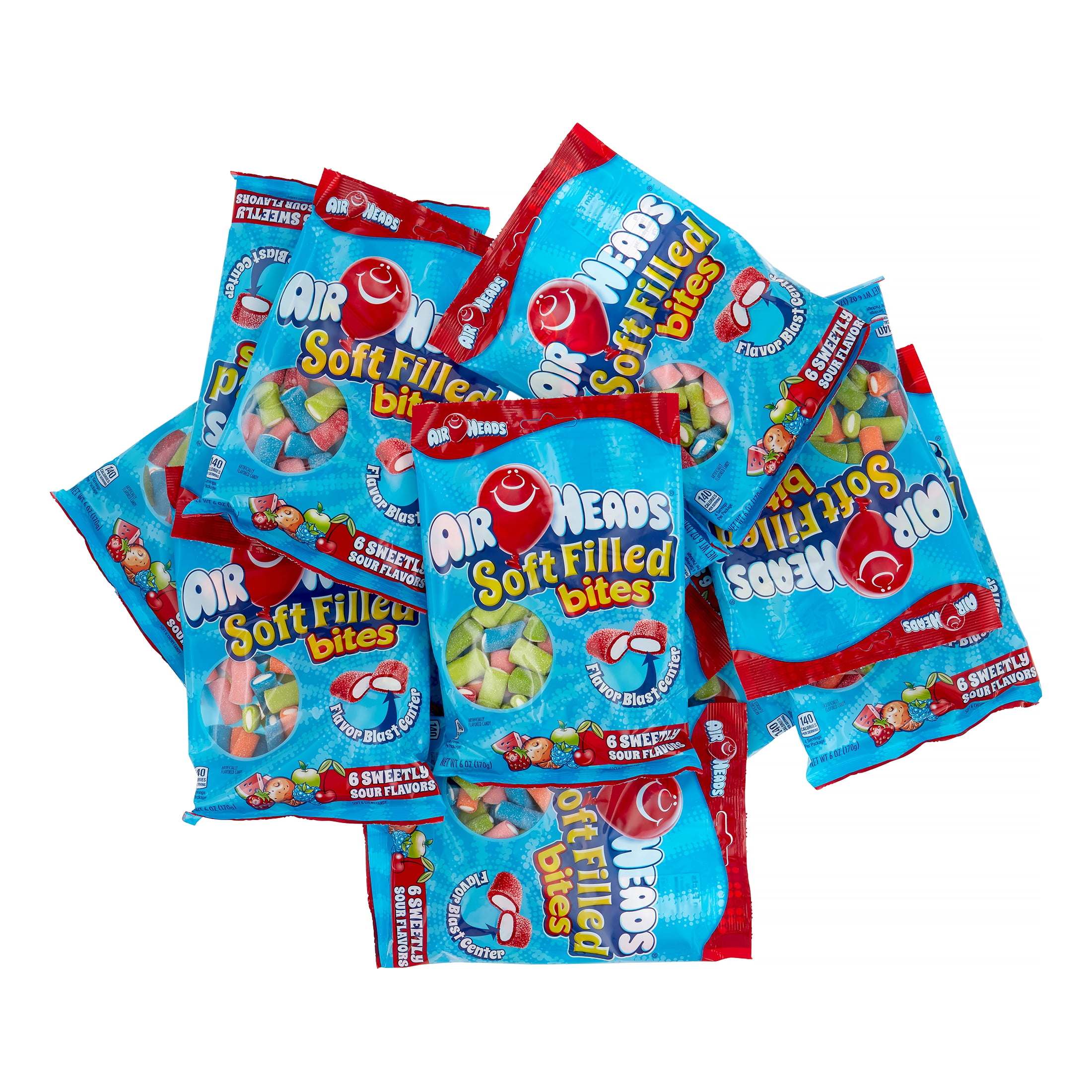Airheads, Soft Filled Bites Candy, 6 Oz, Display Tray, 12-Pack ...