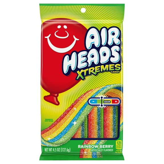 Airheads XTremesRainbow BerrySour Candy - 4.50 oz Packaging May Vary (Pack of 2)