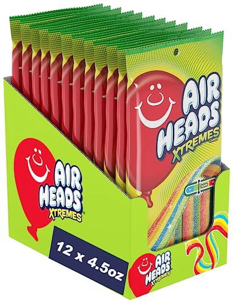 Airheads Xtremes Belts Sour Candy, Rainbow Berry, Non Melting, Bulk ...