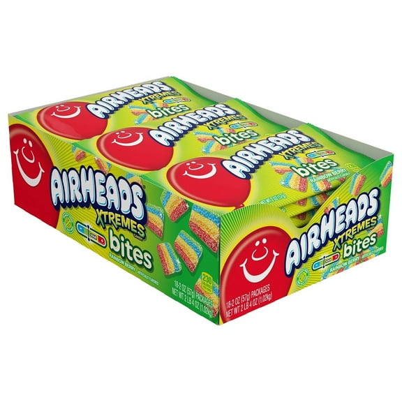 Airheads Xtremes Bites Rainbow Berry 2oz Bag - Box of 18