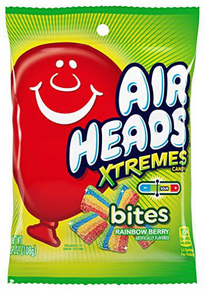 Airheads Xtremes Bites Sweetly Sour Candy Rainbow Berry Non Melting
