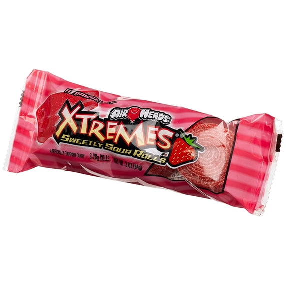 Airheads Xtremes Sweetly Sour Rolls Strawberry - 36 units (Pack of 2)