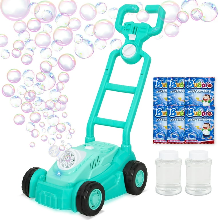 Hywell Automatic Lawn Mower Bubble Machine Weeder Shape Toy Push Mower Interactive Outdoor Toys for Kids Children s Day Gift Boys Green