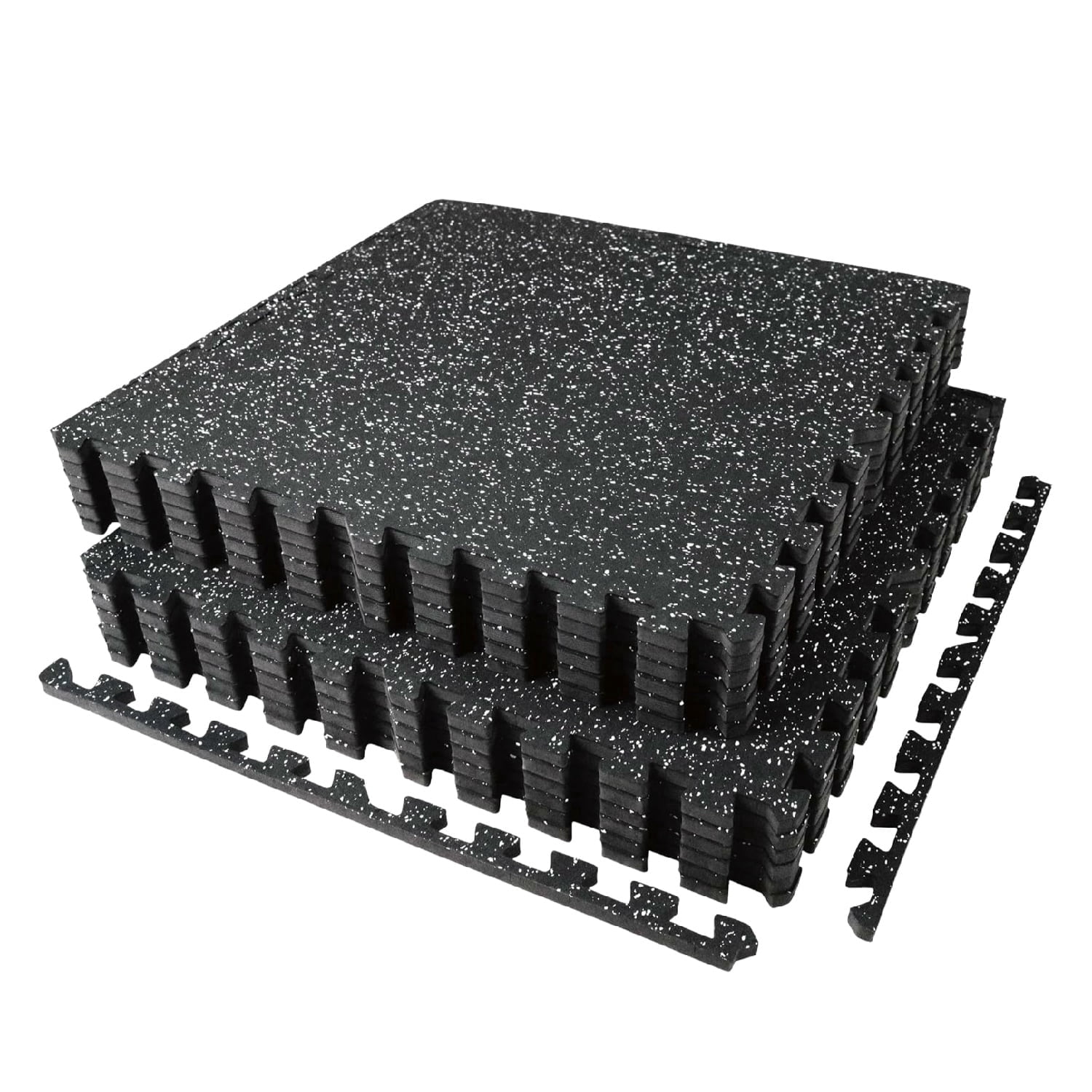AIRHOP EVA Foam Interlocking Gym Floor Mats, 0.56" Thick, 48 Sq Ft, High-Density Flooring for Home Gym & Garage