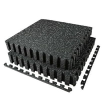 AIRHOP Gym Floor Mats 0.56" Thick 48 Sq ft 12pcs Rubber Top High Density EVA Foam Home Gym Garage