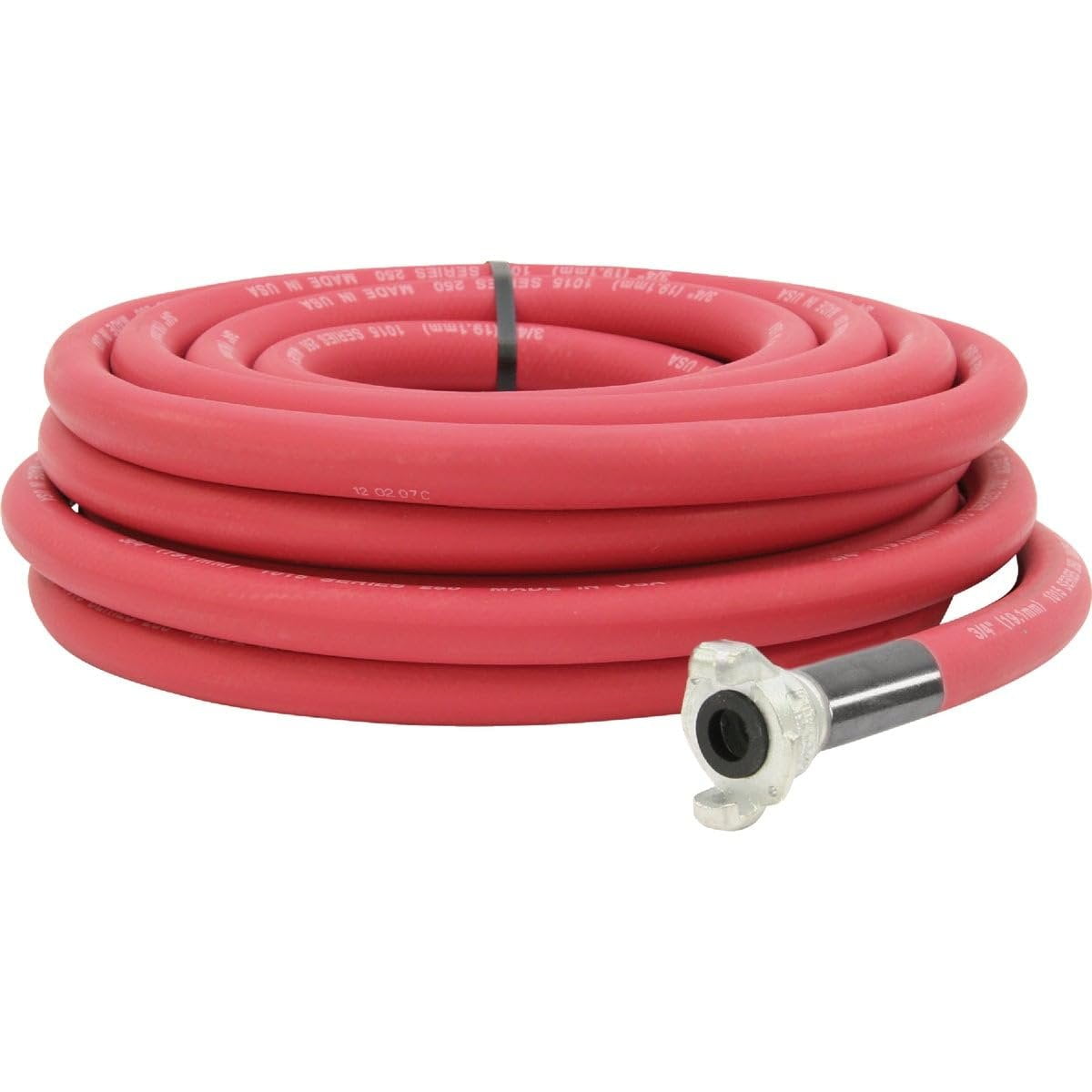Abbott Rubber Air Hose - Universal Coupler - 3/4 In x 50 Ft, Red — Garden & Landscape Use, Standard Connection