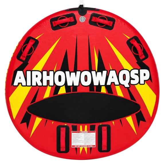 Airhowowaqsp Towable Tubes for Boating 1-2 Person,Water Sports Tubes for Boats,Inflatable Pull Boat Tube,with EVA seat cushion for Double Wall Fabric