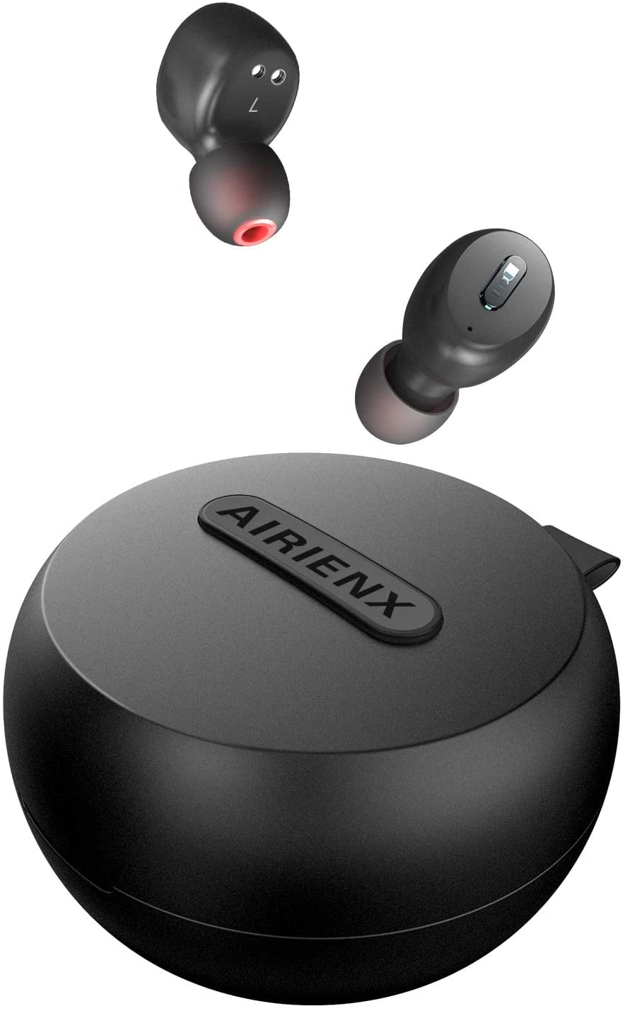 AirienX True Wireless Earbuds, X8 Continuous 25H Cyclic Playtime Bluetooth  5.0 Wireless Earbuds with Wireless Charging Case, Stereo Earbuds with