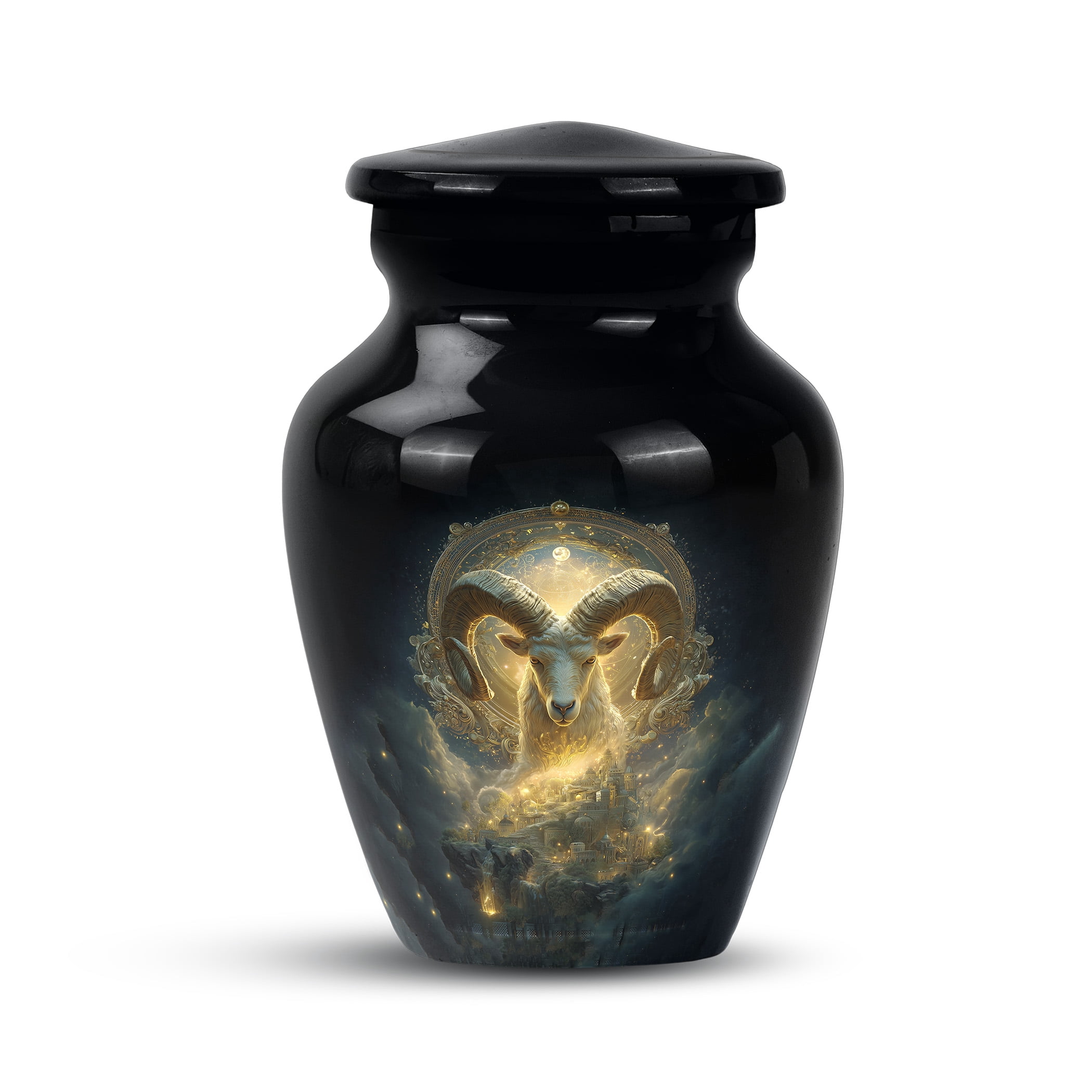 Airies Urn for Men, Burial Urns for Adult Human Ashes Ground Burial, Small Urn sets for Human Ashes Keepsake, Urns for Cremated Remains ( Keepake 3 Inch 1 Pc)