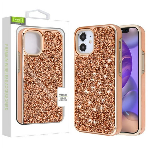 AIRIUM Crystal Sparks Case for Apple iPhone 12 (5.4-inch) - Rose Gold