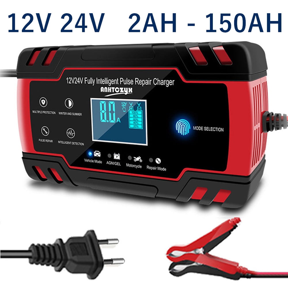 Airkoul Car Smart Battery Charger AGM/GEL 12V/8A 24V/4A for Car