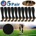 thumbnail image 1 of AIRKOUL 5 Pairs Copper Compression Socks High Sport Knee High Compression Socks Improves Circulation, Reduces Swelling & Pain for Nurses, Running, L/XL, 1 of 8