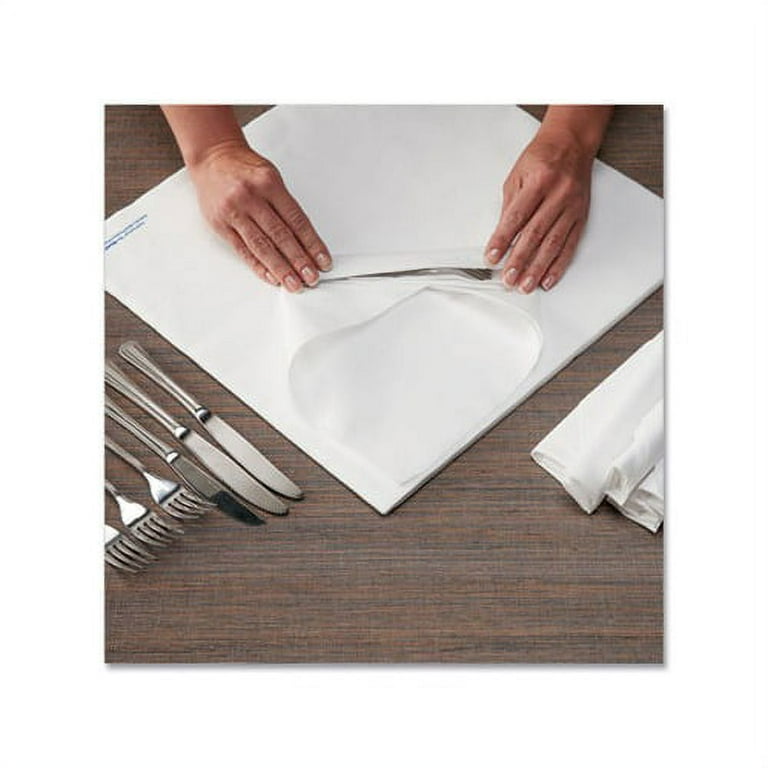 Airlaid Flat Pack Napkins, 1 Ply, 15.5 x 15.5, White, 1,000/Carton Airlaid Flat Pack Napkins, 1 Ply, 15.5 x 15.5, White, 1,000/Carton