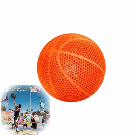 Airless Basketball 3D Printed Silent Basketball Indoor Outdoor Durable Performance Quiet Basketballs Gift for Friends