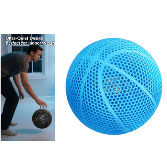 Airless Basketball 3D Printed | Silent Performance Basketball | Indoor/Outdoor Durable, No Pump Needed | Official Size 7 | Gift for Friends