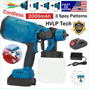 Airless Cordless Paint Sprayer,21V HVLP Electric Paint Sprayer for Home Inside and Outside,2.0 Ah Battery Powered Paint Gun with 3 Spray Patterns,House Painting,Fences,Artwork