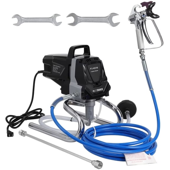 Airless HVLP Paint Sprayer with Extension Rod, High Efficiency, Thinning-Free, Minimal Overspray, for Home Exterior & House Interior DIY Painting Projects
