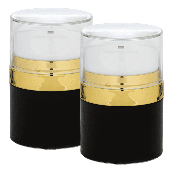 Airless Jar 1oz. Refillable Travel Jars Black Color