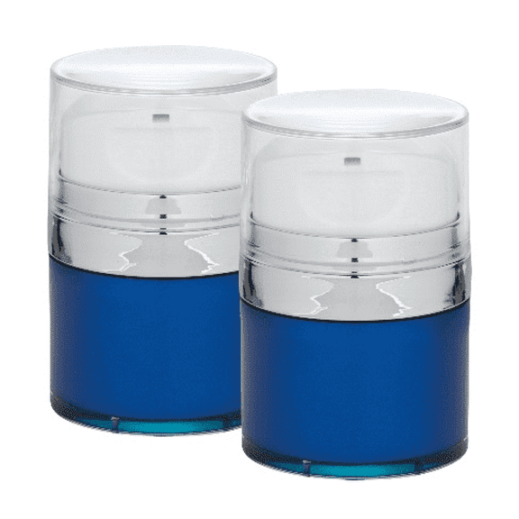 Airless Jar 1oz. Refillable Travel Jars Blue Color