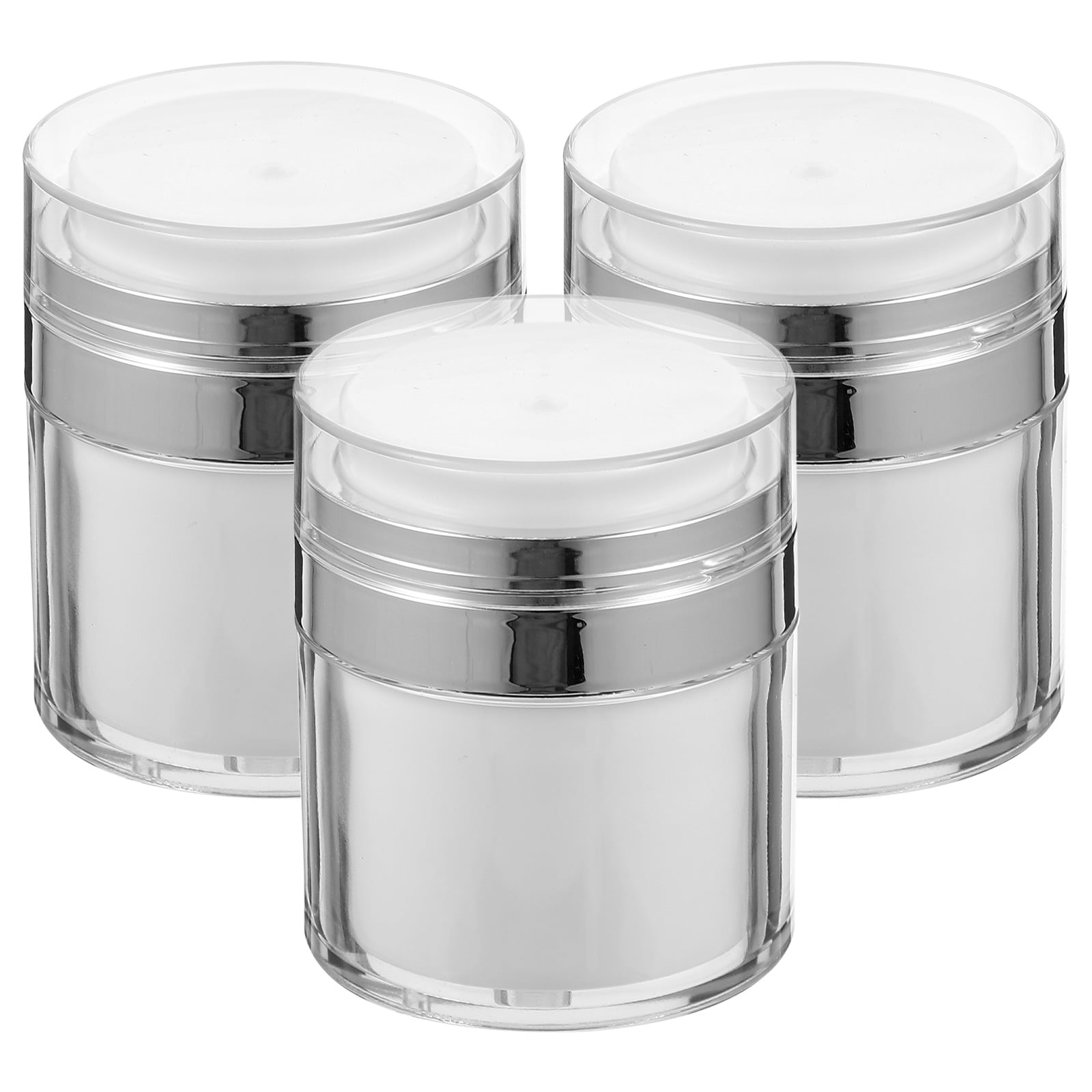 Airless Lotion Jars 3Pcs Practical Airless Pump Jars Empty Lotion