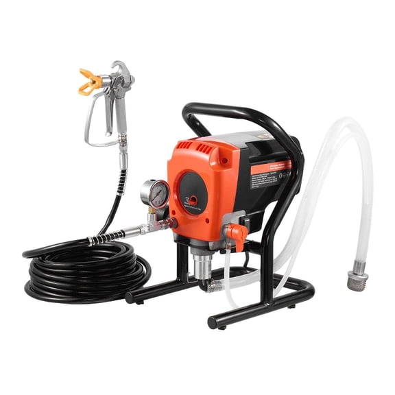 Airless Paint Sprayer 900W 3300PSI - High Pressure Electric Spray Machine with Hose, Nozzles & Cleaning Brush for House, Fence, Interior & Exterior