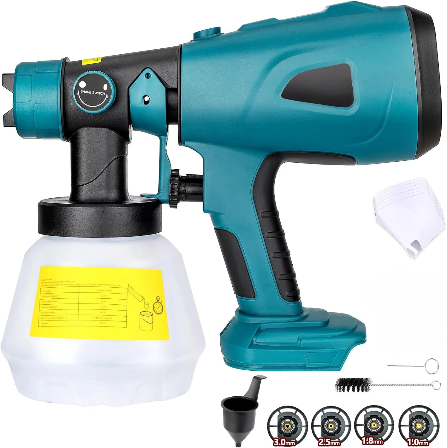 Airless Paint Sprayer Cordless Electric Spray Gun Airbrush Kit for Makita 18V