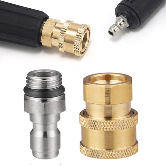 Airless Paint Sprayer Quick Connect Coupler, 1/4 Inch Stainless Steel Hose Fitting for High Pressure Spraying, Leak-Free Disconnect Set for Professional Gun and Painting Machine, 2 Pack Tool