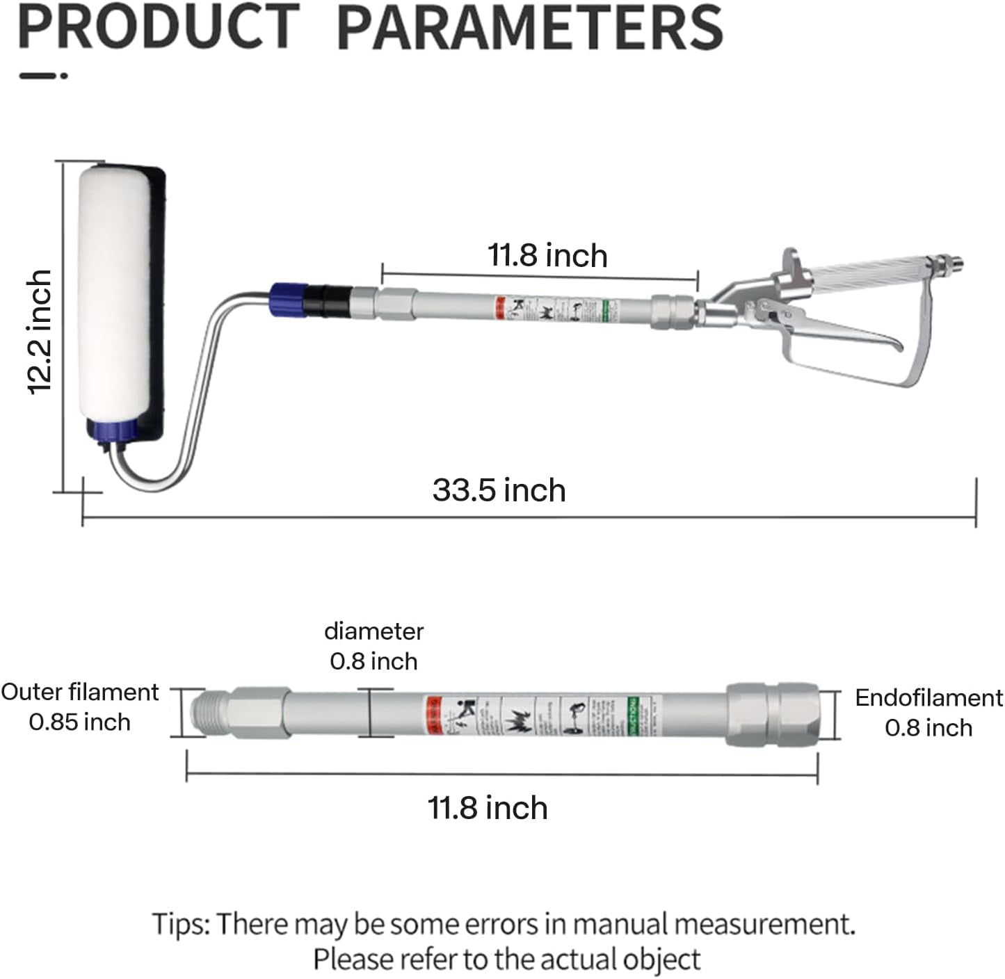 Airless Paint Sprayer Roller Inner Feed for High Pressure Airless Spray