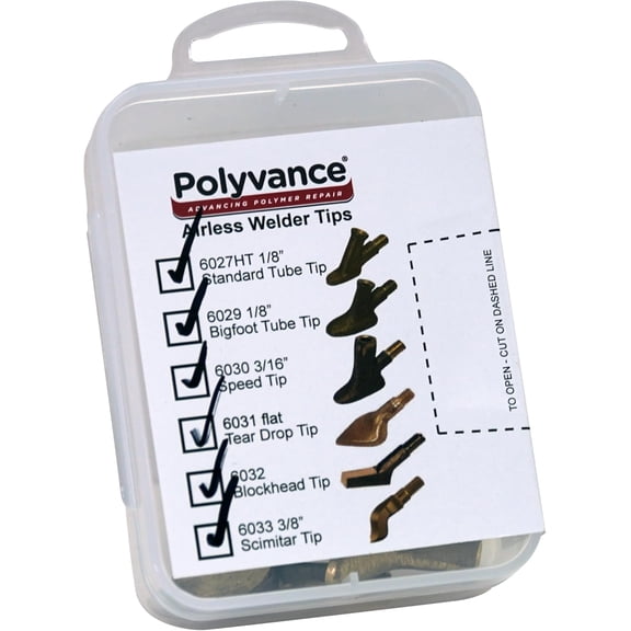 Airless Plastic Welder Welding Tip Assortment