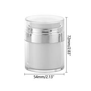 Airless Pump Bottle Empty Airless Cosmetic Container, Airless Pump Jars 15/30/50Ml, Vacuum Cream Box Press Type Face Cream Sub-Bottling Vacuum Press Bottle,Refillable Cream Makeup Accessories