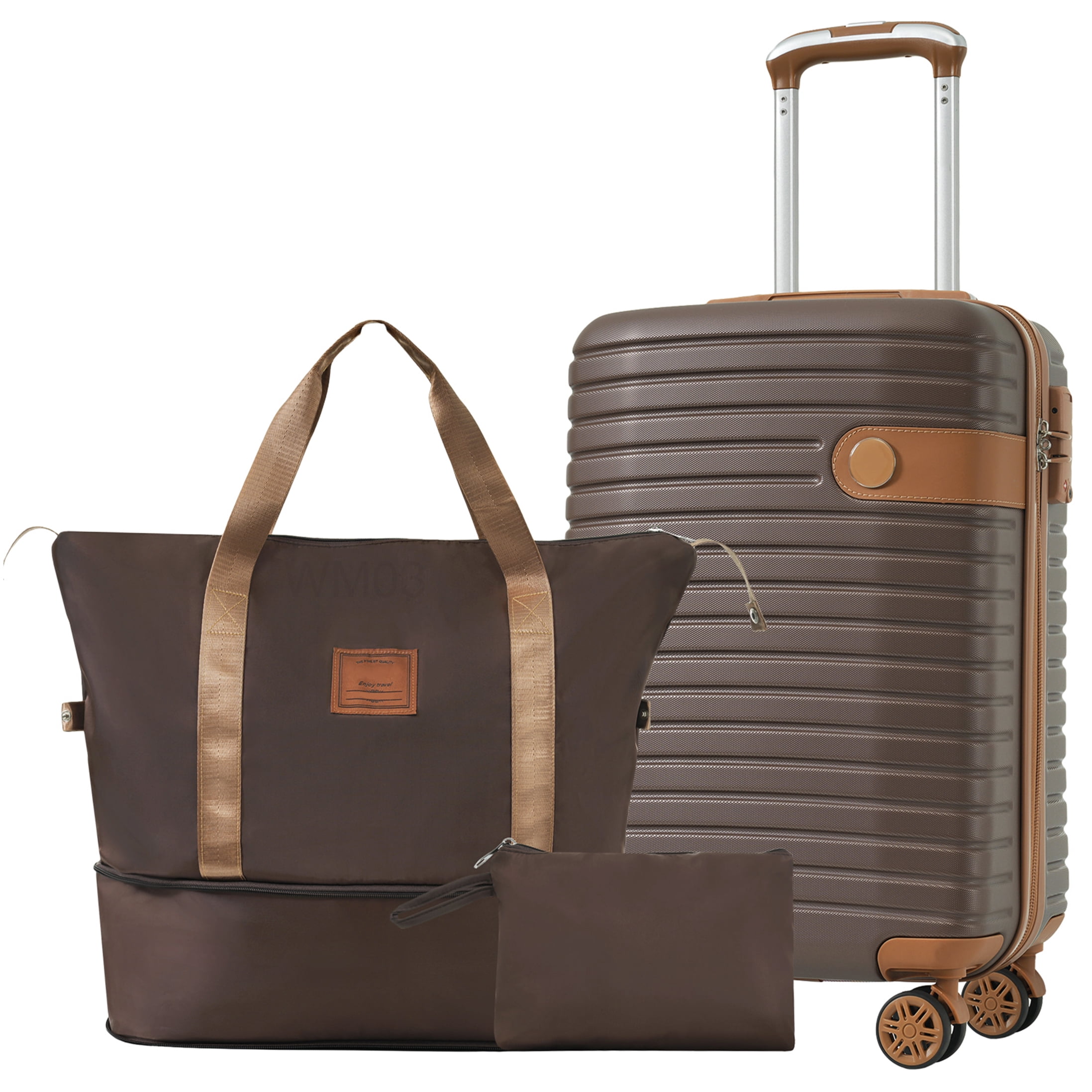 Airline Approved 20in Carry On Luggage Set, Lightweight ABS Suitcase with 360 Wheels & TSA Lock