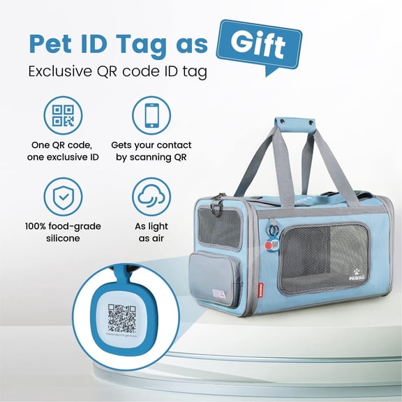 Airline Approved Cat Carrier, Cat, Dog Carrier with ID Tag, Collapsible Pet Travel Carrier, Foldable, Protable, Comfortable, Convenient Pet Travel Carrier for Cats and Puppy