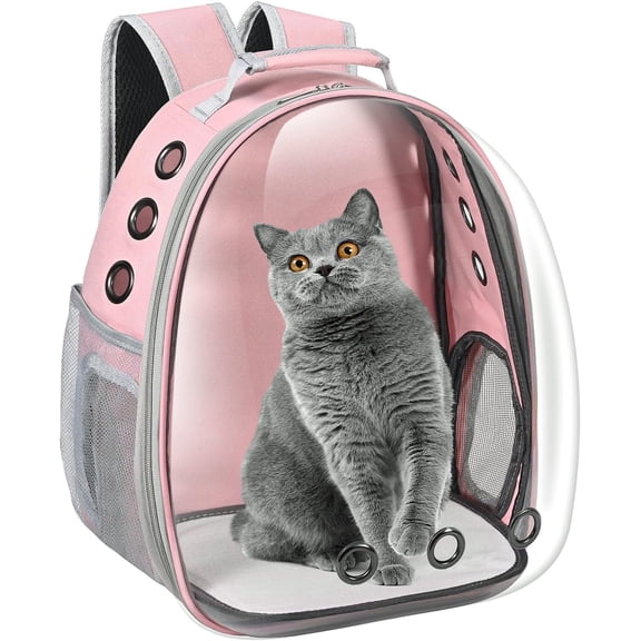 Airline-Approved Cat & Small Dog Backpack Carrier – Transparent Bubble Space Capsule Travel Bag for Hiking & Outdoor Use