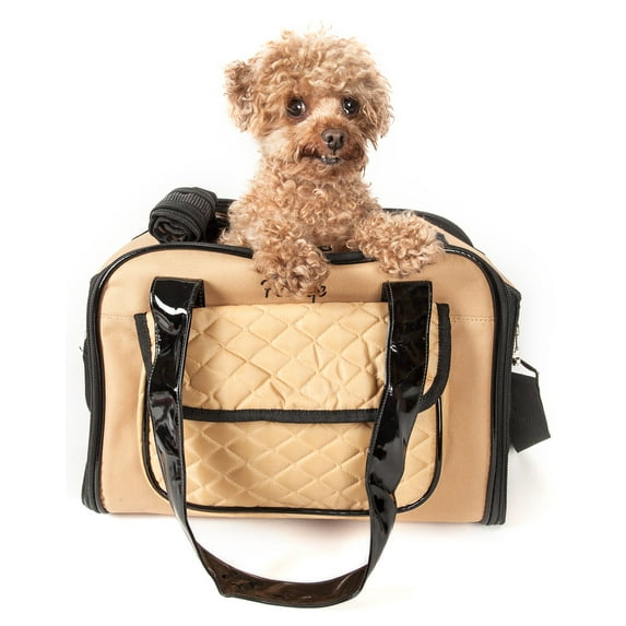 Pet Life ® Mystique Airline Approved Fashion Designer Travel Pet Dog Carrier w/ Pouch
