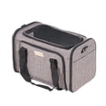thumbnail image 1 of Airline Approved Rolling Pet Carrier with Telescopic Handle Shoulder Strap for Pets Under 25 lbs Includes 1 Folding Bowl Grey, 1 of 6