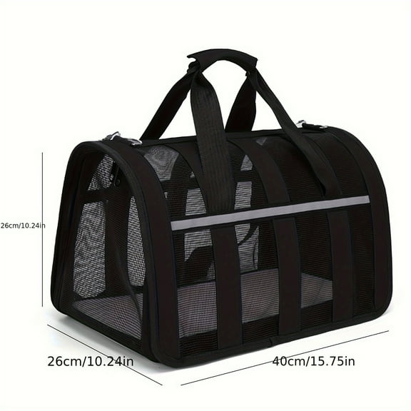 Airline-Approved Soft-Sided Pet Travel Carrier - Upgraded Durable Lightweight Design, Ventilation Mesh, Zipper Closure & Comfortable Handles, Ideal for Dogs/Cats on Airplane/Car/Vet Visits