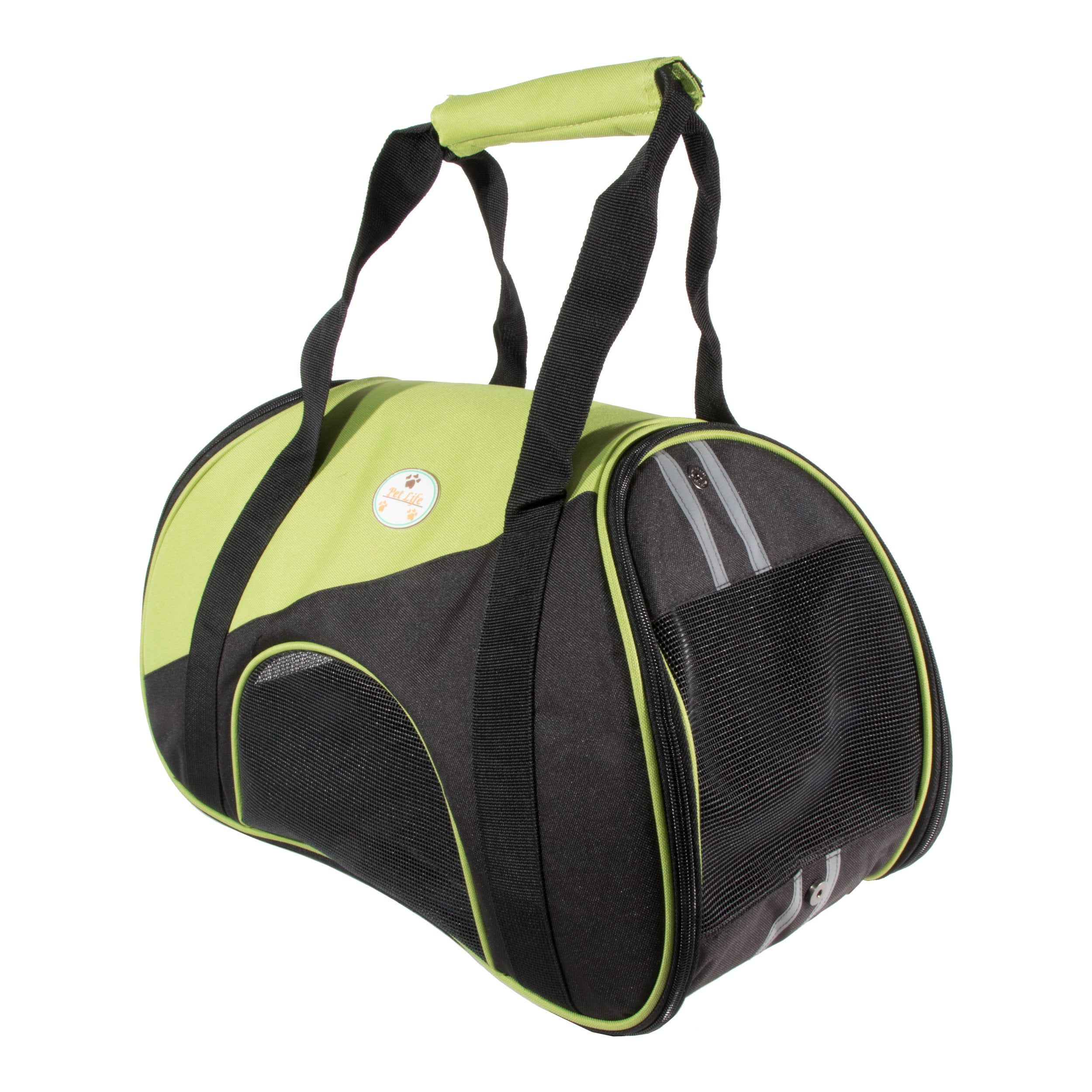 Airline Approved Black and Green Soft Sided Pet Carrier
