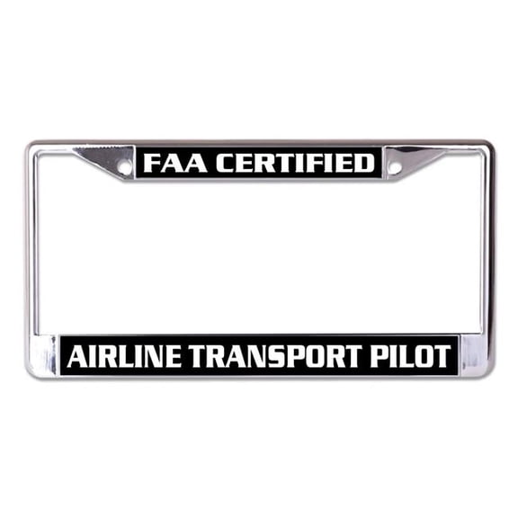 Airline Transport Pilot Chrome License Plate Frame
