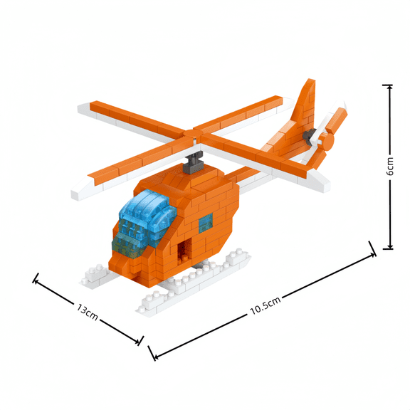 Airliner Helicopter Fighter Jet Micro Mini Building Block Toys-DIY Plane Model for Boys,Holiday Gifts,Educational Toy