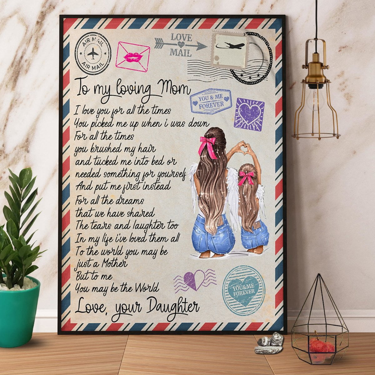 Airmail Daughter To My Loving Mom I Love You For All The Times Paper ...
