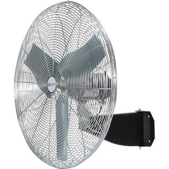 Airmaster 24" Oscillating Wall Mount Fan With Safety Cable Kit 1/3HP