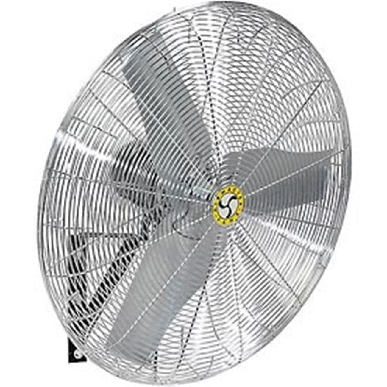 30" Silver Industrial Wall and Ceiling Fan with Steel Blades