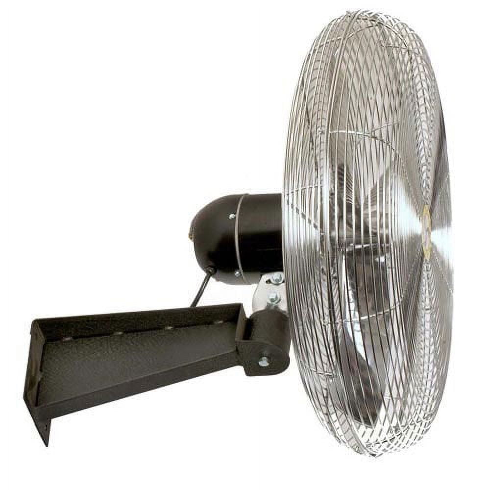 25" Gray and Black Aluminum Wall Mount Oscillating Fan
