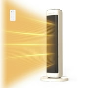 Airmate Space Heater, 25 Tower Heater, Electric Heater for Inside Home, 1500W Portable Heater with Remote, 75  Oscillating Heater, 24H Timer, PTC Ceramic Heater