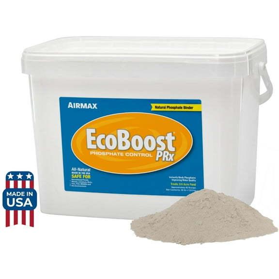 Airmax EcoBoost PRx Natural Pond Clarier, Binds Excess Phosphates & Water Contaminants, 60 Scoops